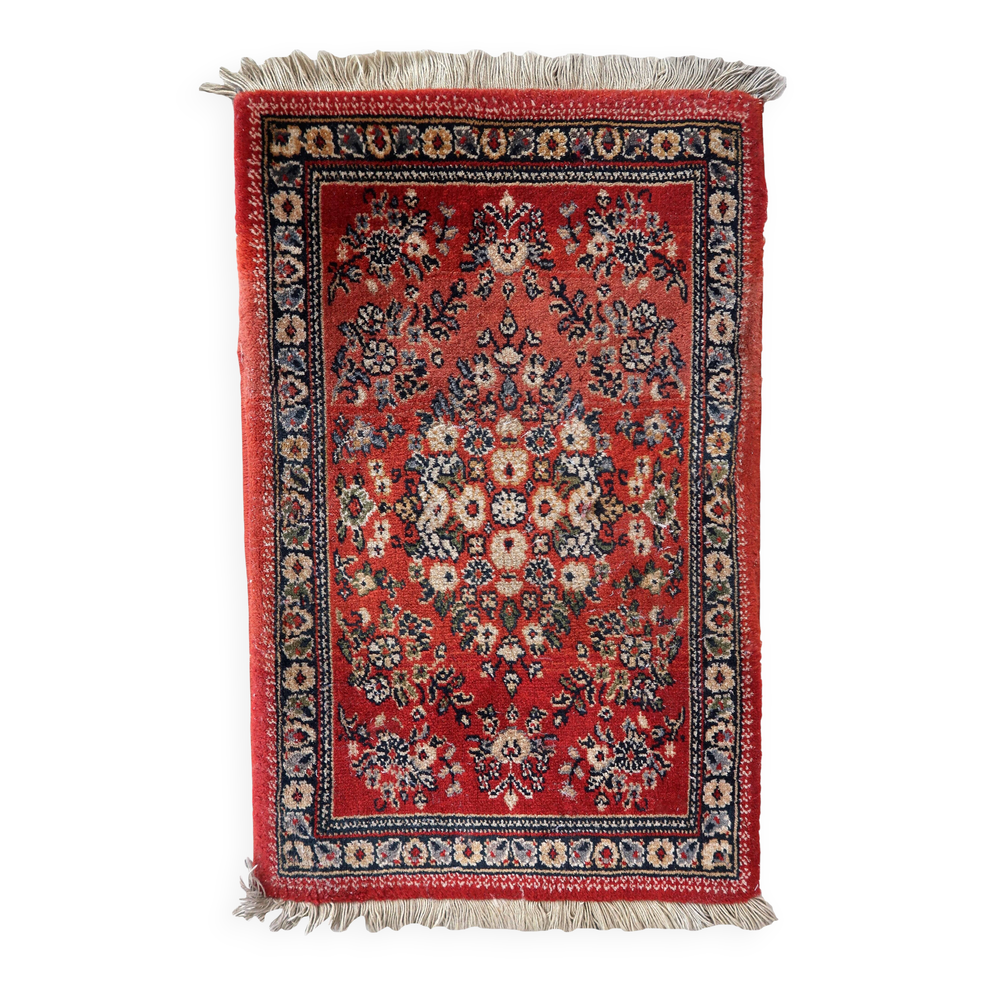Tapis vintage style Sarouk – 42 x 64 cm – Motif traditionnel - 1C972