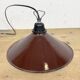 Industrial Dark Red Enamel Factory Pendant Lamp, 1960s