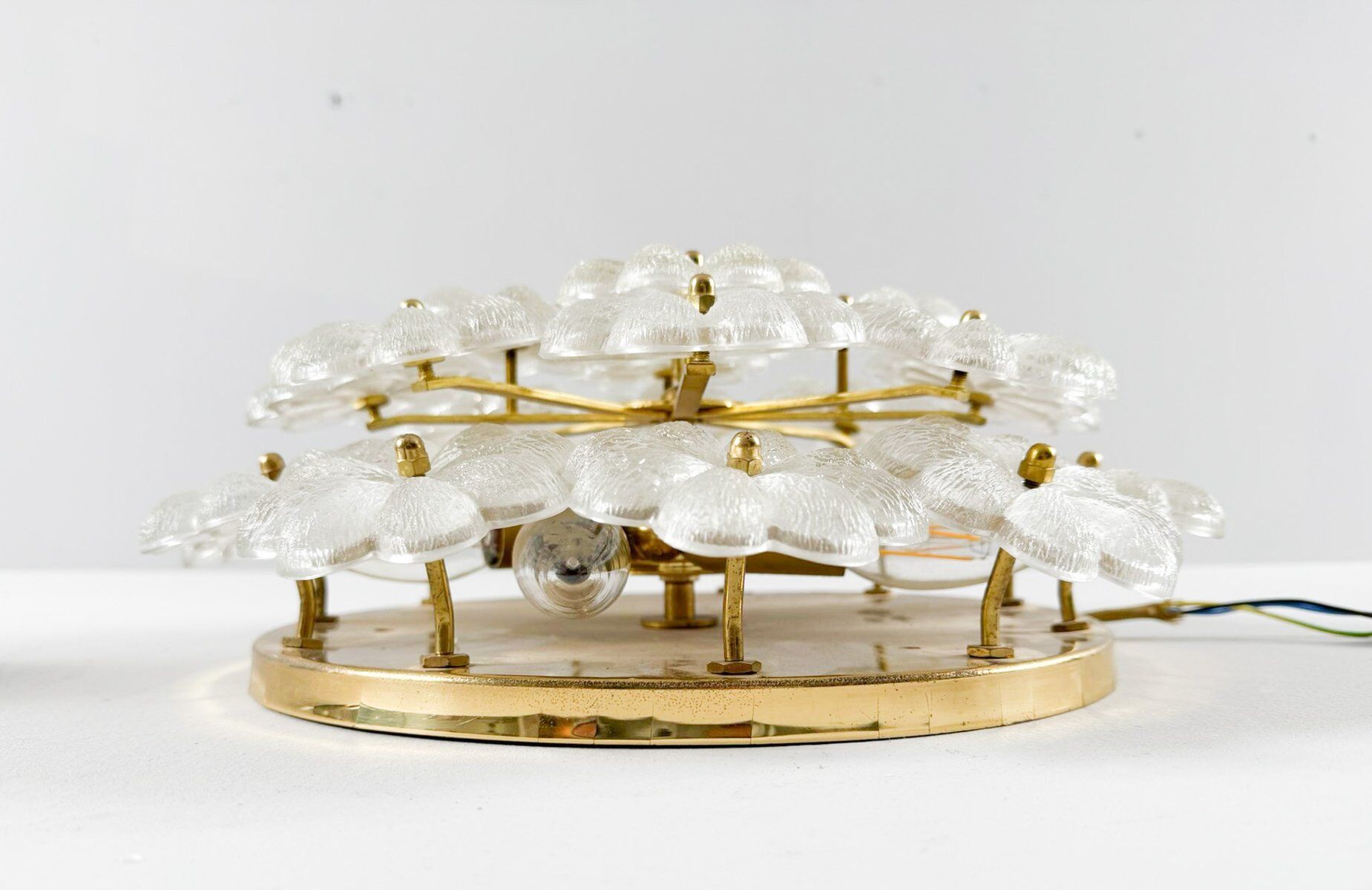 Modern mid-century wall lamp with floral pattern by Ernst Palme, 1960s