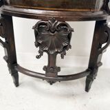 Half-moon corner cabinet decorated with a biblical scene, 19th century