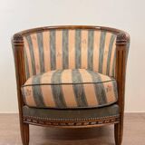 Art Deco Style Barrel Armchair (end of the 20th century)