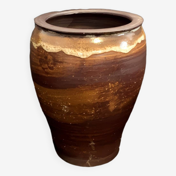 Vase pot 14cm en terre cuite fait maint de Vallauris poterie vintage ancien