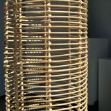 Large lantern-shaped rattan pendant lamp H50 D24