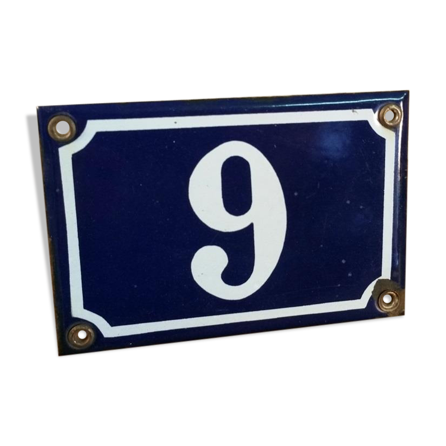 Old enamel house number plate
