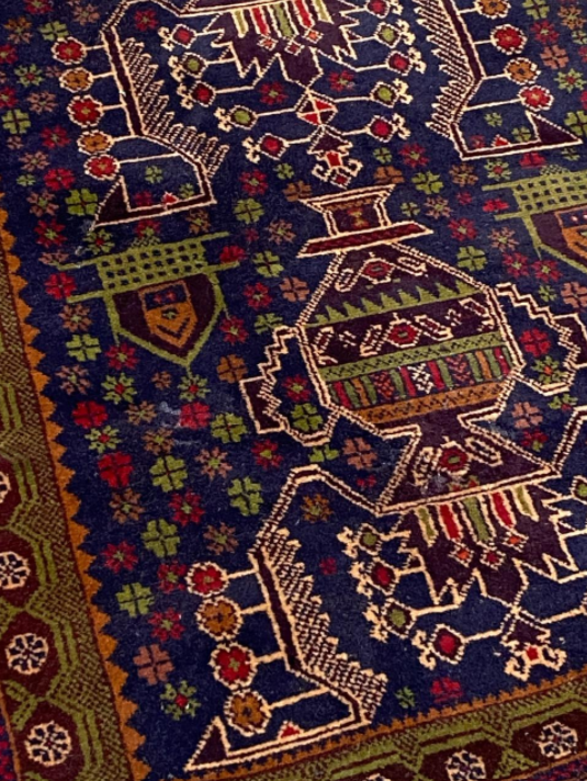 Afghan carpet Baluch vintage 148x87cm