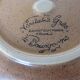 Large earthenware dish, slipware finish, Sarreguemines, France.