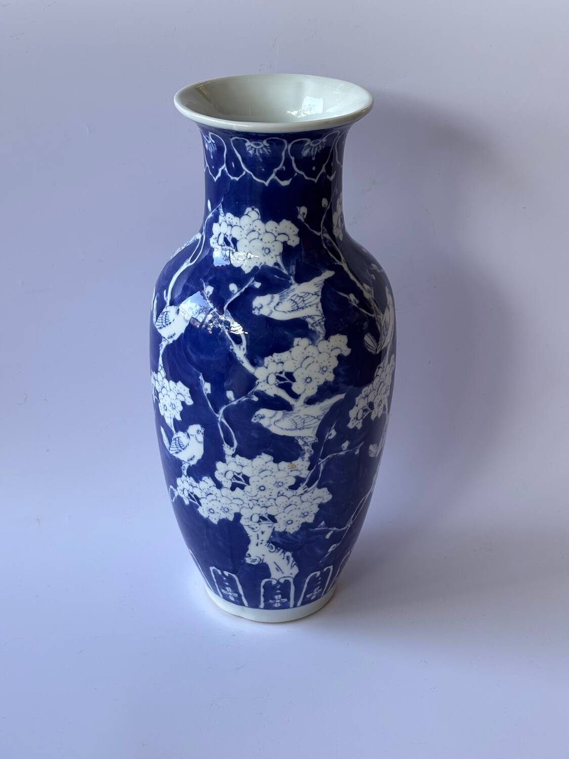 Chinese blue and white porcelain vase Chinese Spring