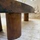 Table basse années 50 plateau bois exotique XXL