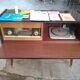 Vintage furniture "Stereo" radio Schaub-Laurenz and platinum Telefunken 504ken