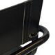 Vintage Black Leather & black frame Italian Modern Barstool