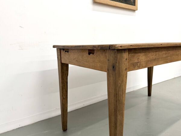 Table de ferme en pin restaurée