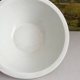 White iron earth salad bowl Creil and Montereau Lebeuf Milliet