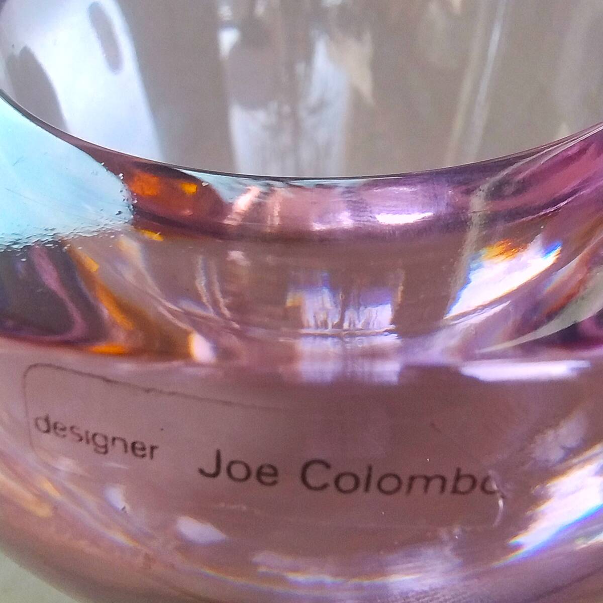 1960s Gorgeous "Biglia" in Crystal by Joe Colombo for Arnolfo Di Cambio. Made in Italy