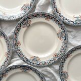 6 ironstone dinner plates “Diderot” Longwy