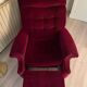 Vintage Parker Knoll red velvet recliner chair circa 1970