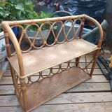 Vintage rattan shelf
