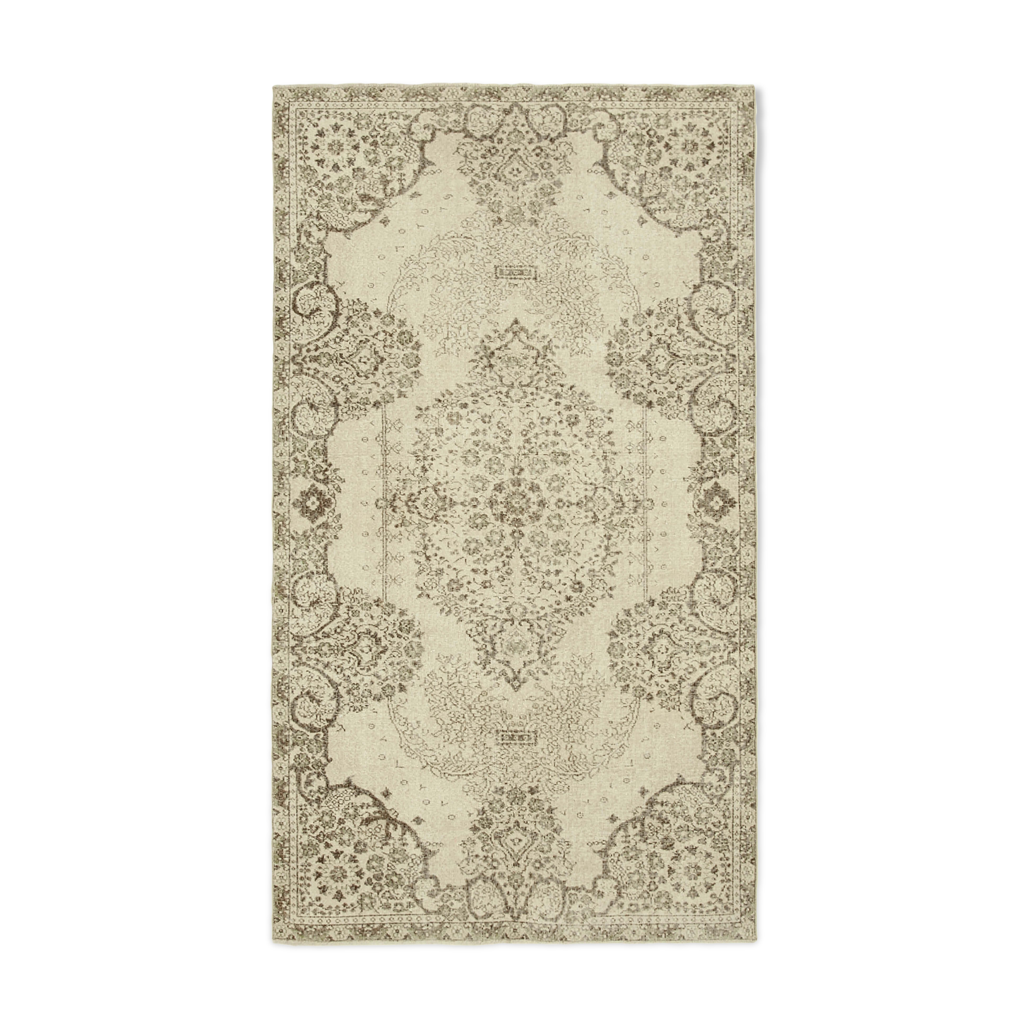 Handmade One-of-a-Kind Oriental Beige Carpet 164 cm x 289 cm