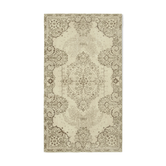 Tapis beige oriental fait à la main 164 cm x 289 cm