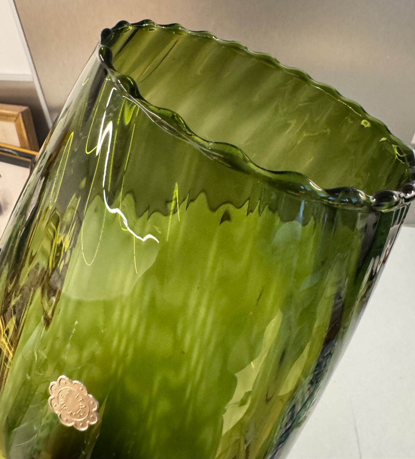 Blown glass vase, Italy, 70s/80s