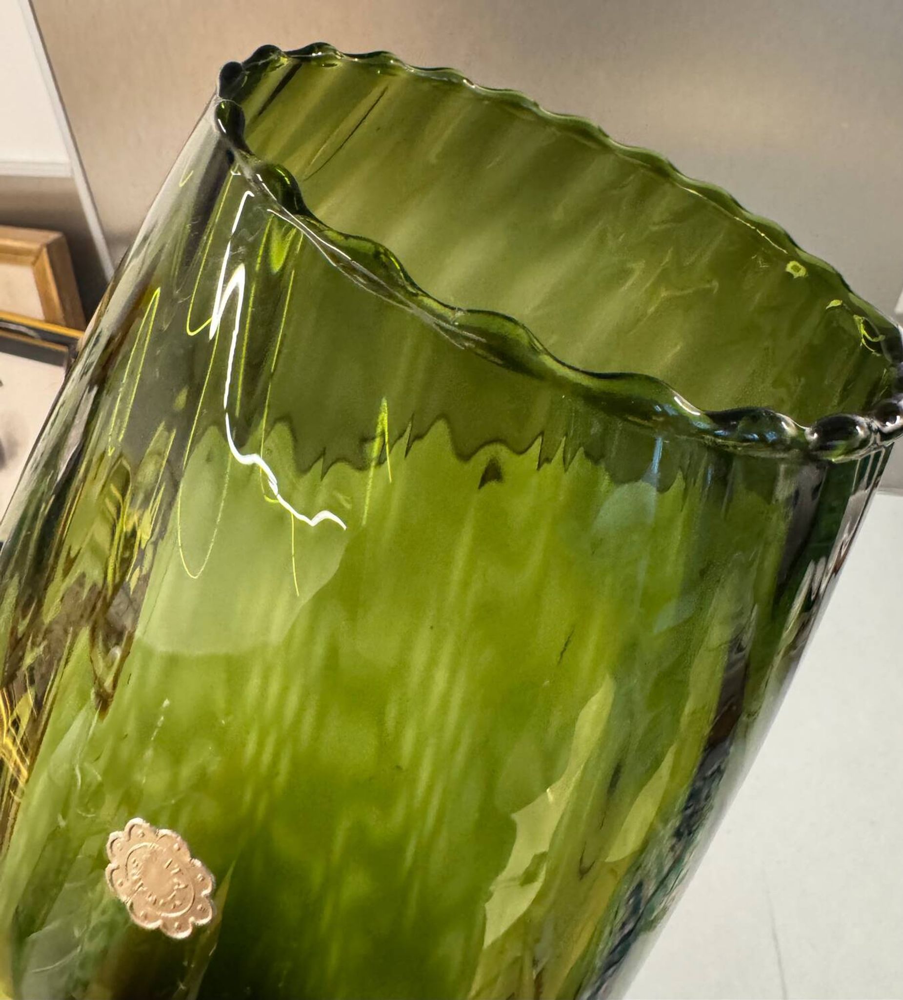 Vase en verre soufflé, Italie années 70/80