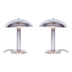 Art Deco Table Lamps in Chrome-Plated Steel, Czech, 1930s, Set of 2