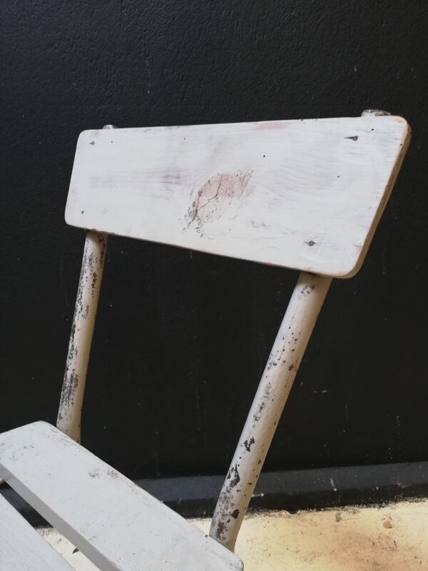 6 chaises de jardin vintage en bois et métal