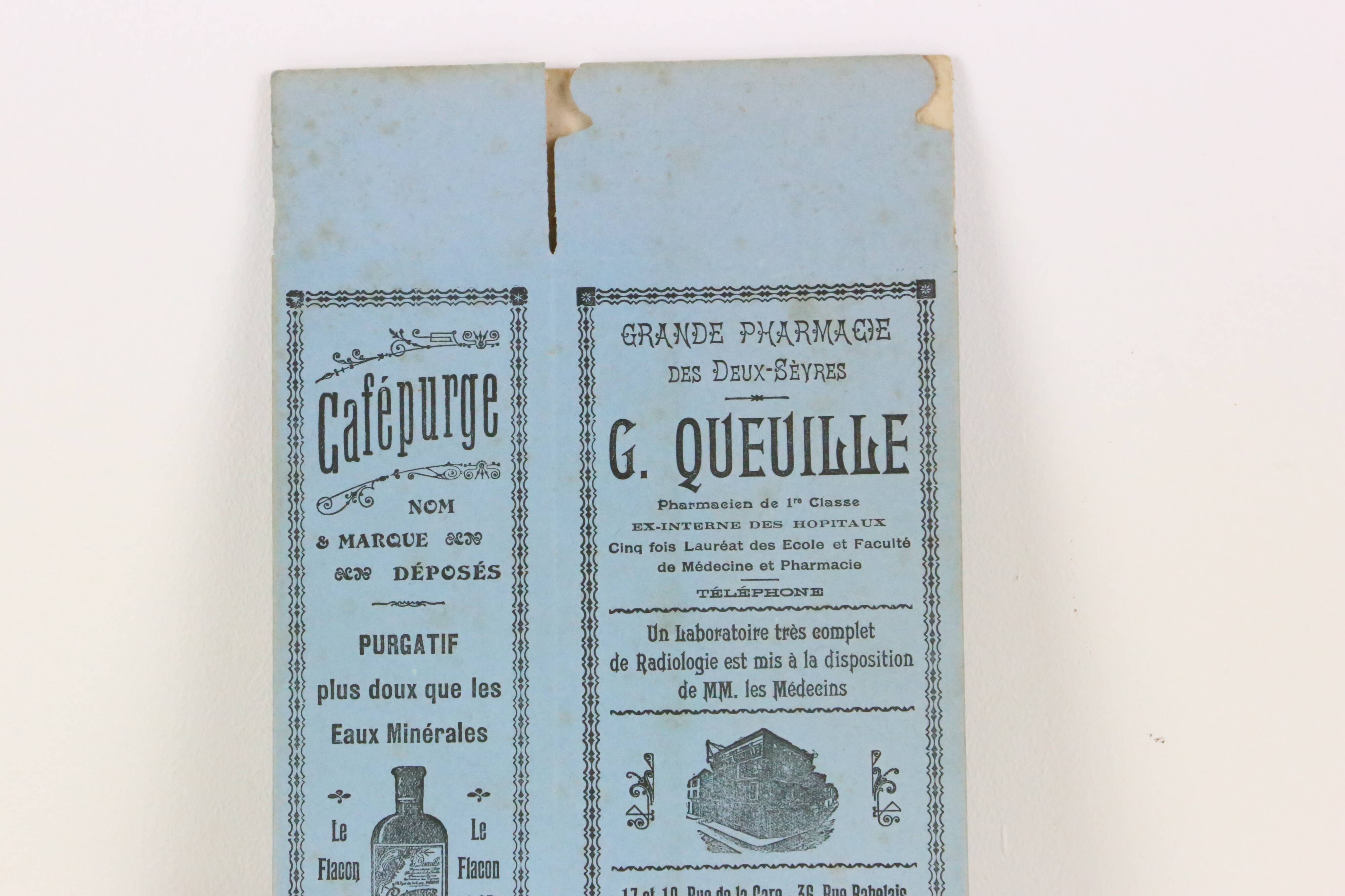 Old cardboard pharmacy medicine box, 1920/1930