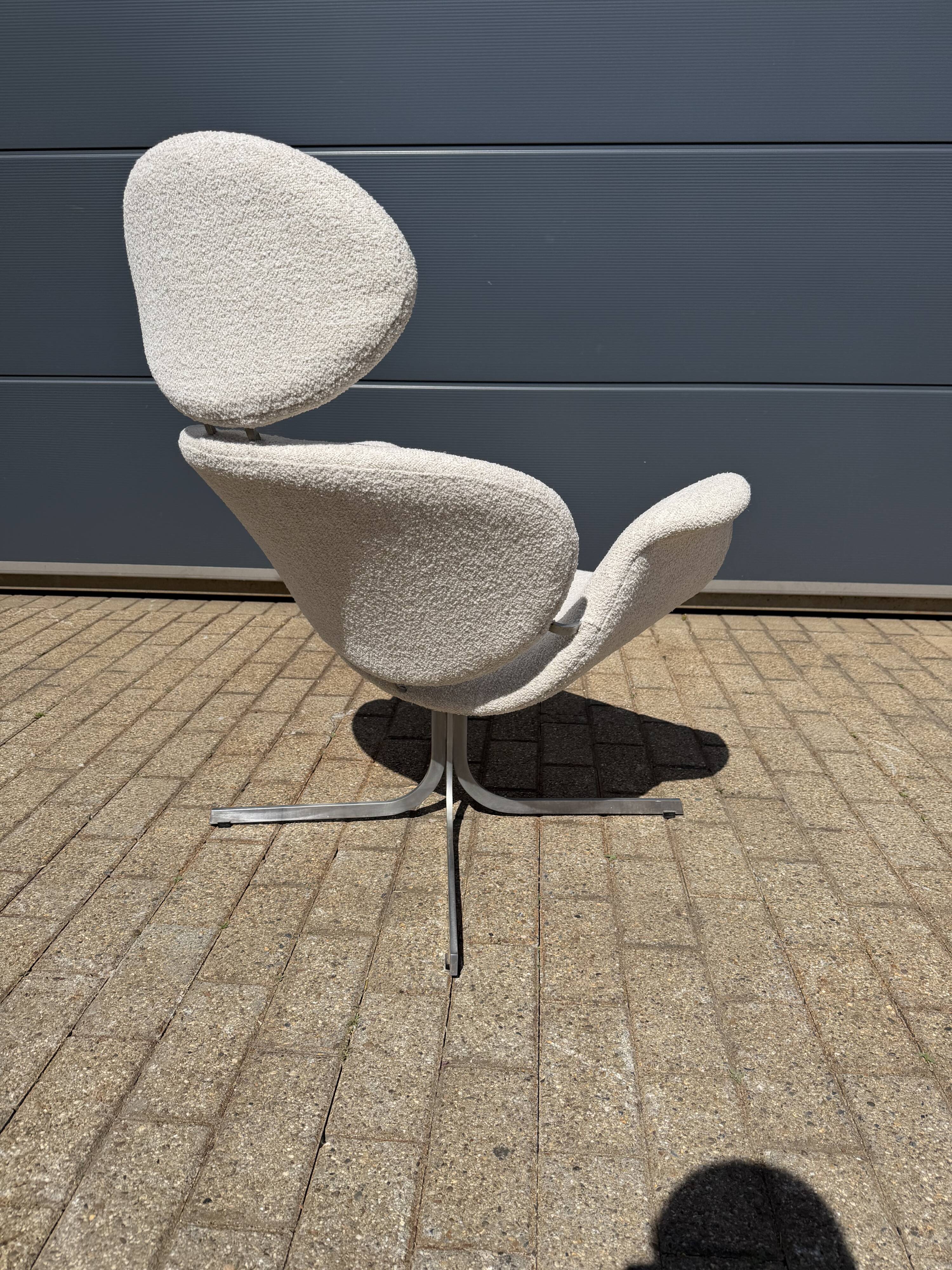 Artifort Big Tulip 1ste éditie Pierre Paulin, Beige/écru Bouclé