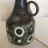 Ceramic lamp 1960 rope lampshade