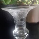 Vase vintage en verre Léonard pour Hutschenreuther