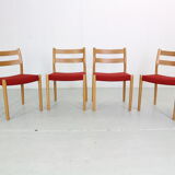 4 chairs model 84 by Niels Otto Moller for Højbjerg, Denmark 1970s