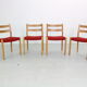 4 chaises modèle 84 de Niels Otto Moller pour Højbjerg, Danemark années 1970