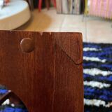Trio of nesting coffee tables, 1970, dark wood