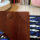 Set of three nesting coffee tables, 1970, dark wood