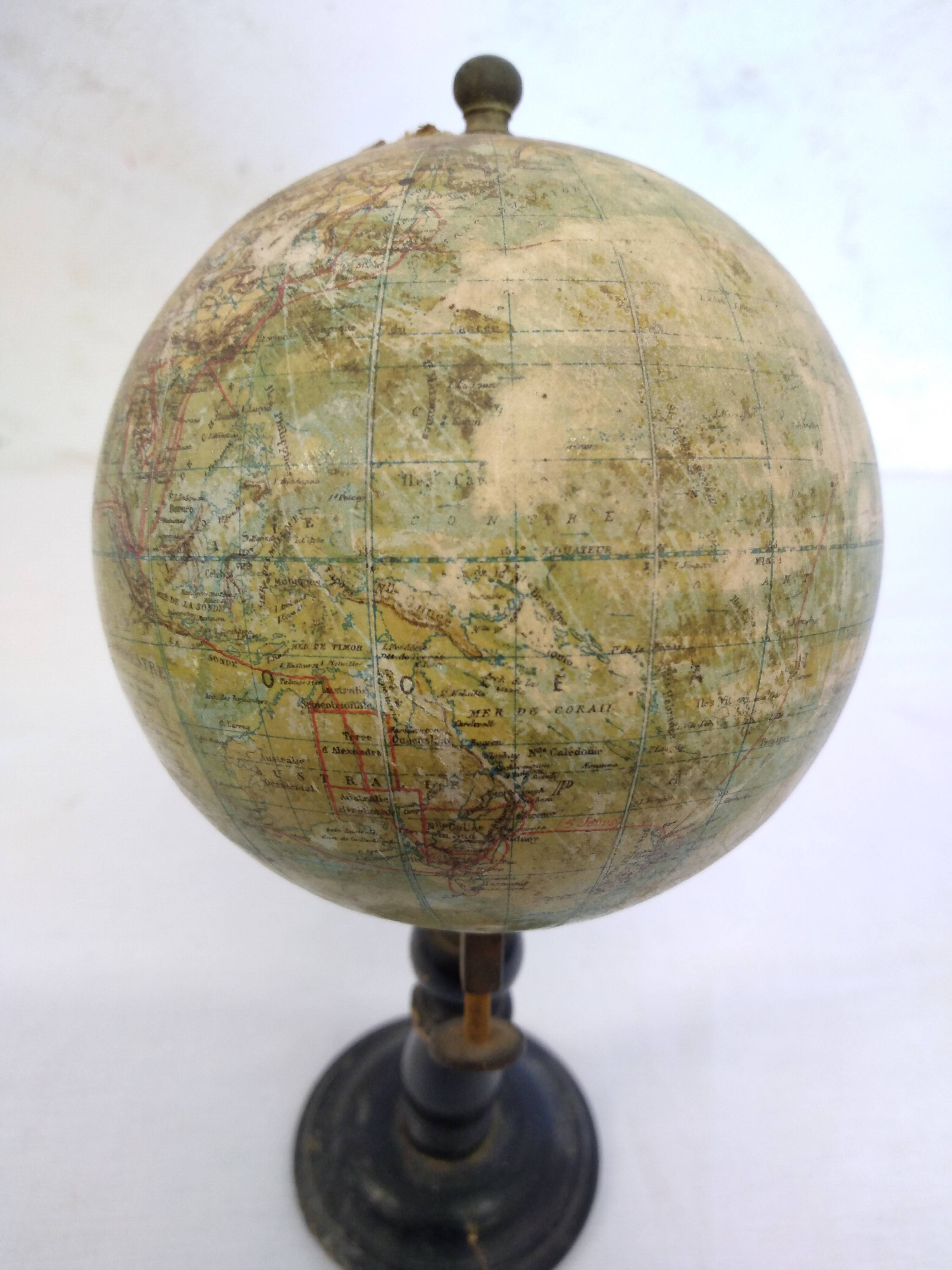 Ancient sphere terrestrial globe by r.barbot