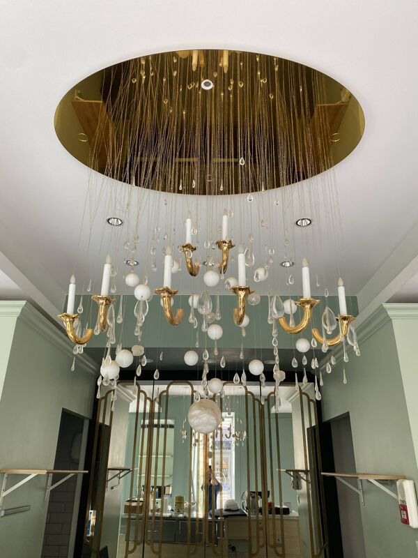 Lustre sur-mesure Beau & Bien – Contemporain – Porcelaine de Limoges, météo