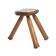 Rustic Minimalist Brutalist Wabi Sabi Oak Stool or Side Table
