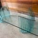 Table basse en verre teinté bleu an80