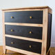Commode vintage noire et bois