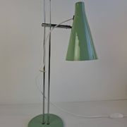 Josef Hůrka for Lidokov Midcentury Modern Table Lamp in Green Metal