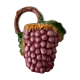 Pichet - carafe vintage en barbotine en forme de raisin