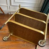 Golden trolley on wheels