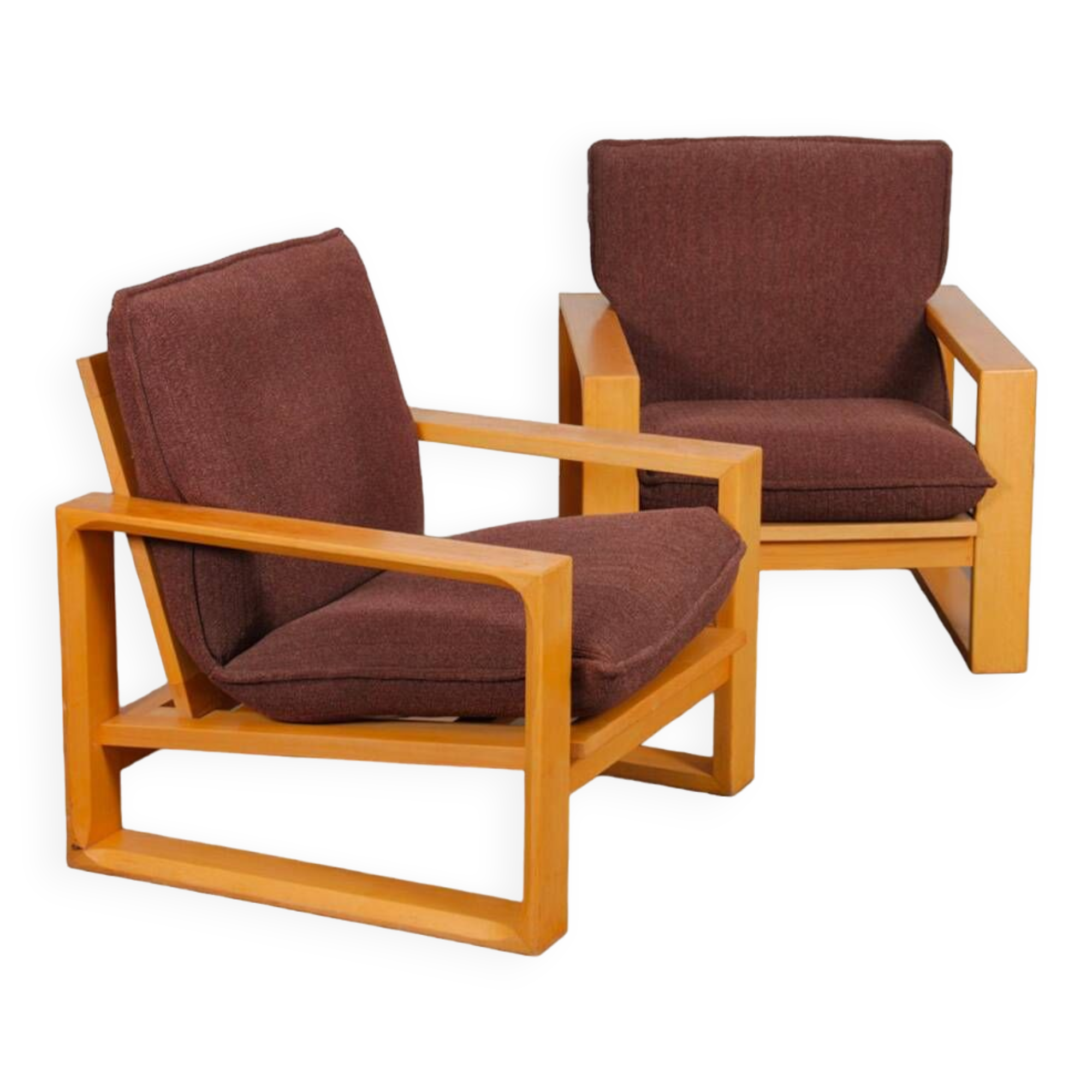 Paire de fauteuils vintage par Miroslav Navratil, modèle Daria, 1985