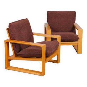 Pair of vintage armchairs by Miroslav Navratil, Daria model, 1985