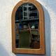 Vintage Large Pine Wooden Mirror, Sweden 1970's