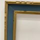 Cadre vintage bleu et or