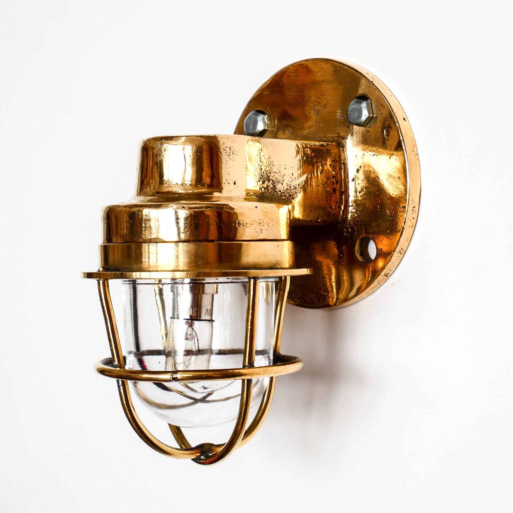Old bronze “loupiote” wall light