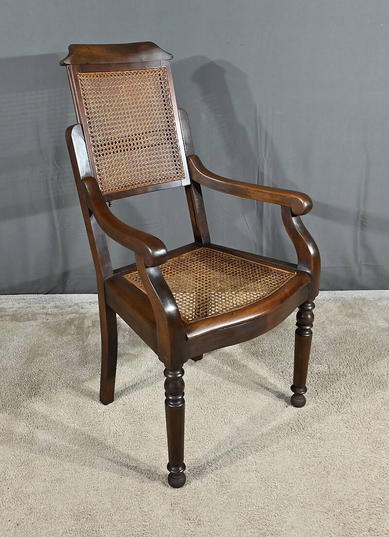 Hairdresser's armchair in solid beech, Louis-Philippe style - Early 20th century