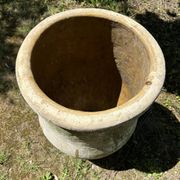 Ancient terracotta pottery jar from the 19th century.