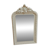 Miroir Louis Philippe à cartouche patiné
